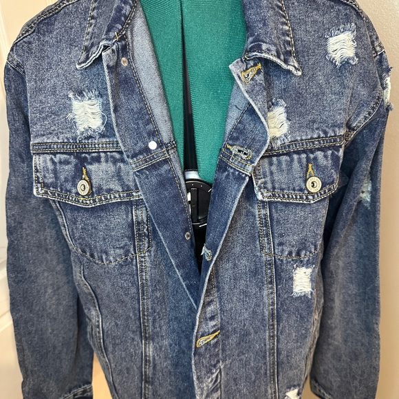 Distressed Denim Jacket - Picture 2 of 4